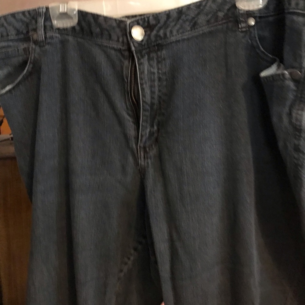 Faded denim jeans